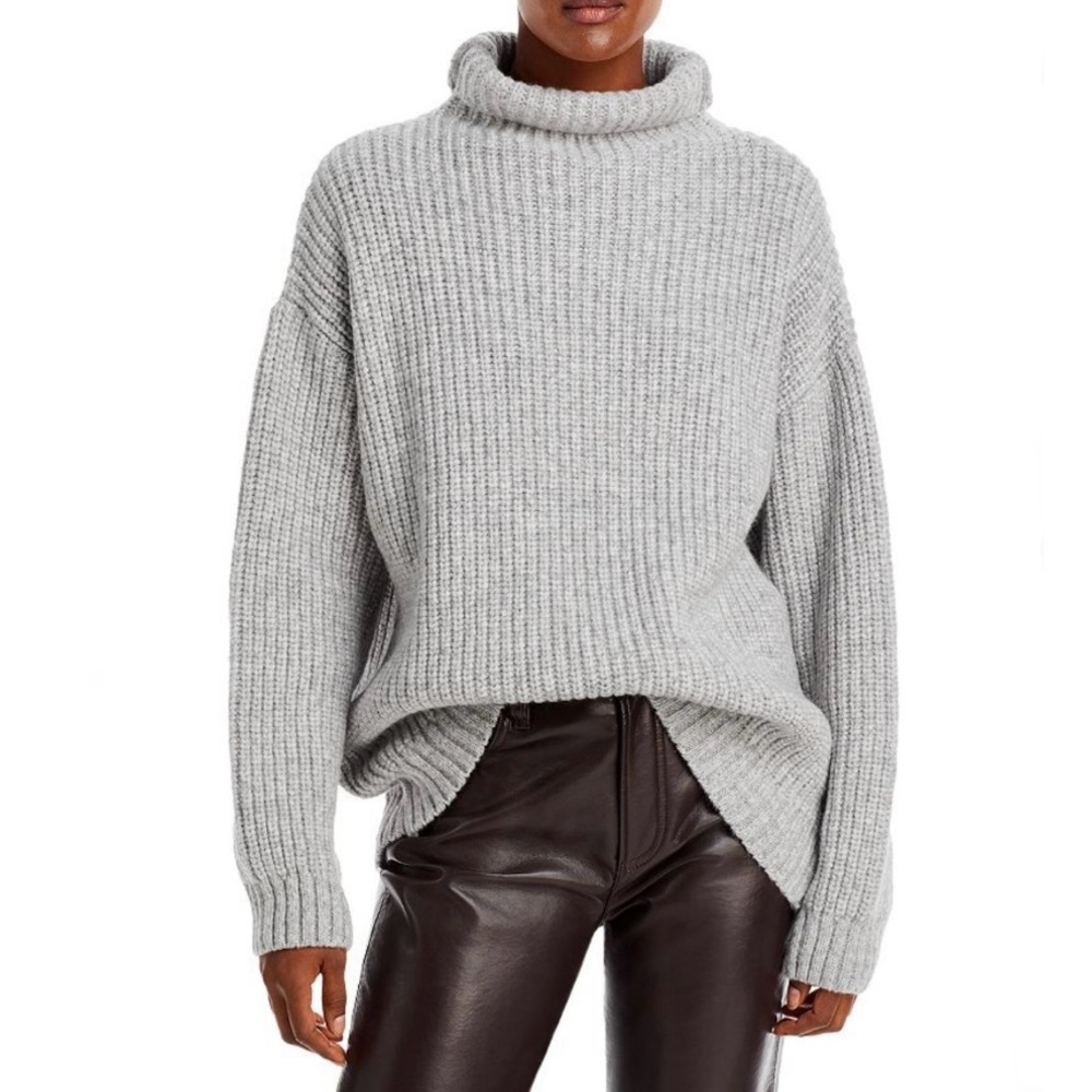 Anine Bing Gray Turtleneck Sweater